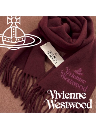 Vivienne Westwood - Rana Wool Logo Scarf / Cherry Red
